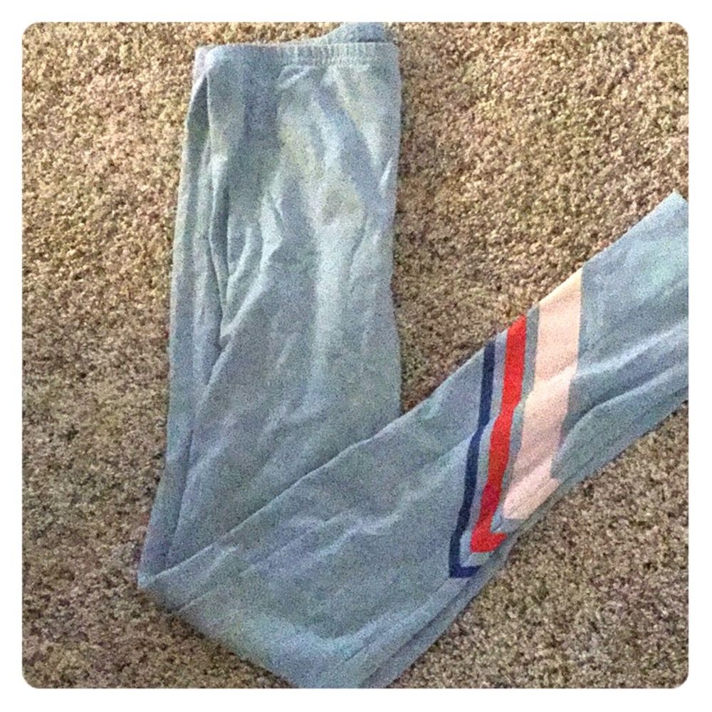 Old Navy light blue with ankle stripe legging